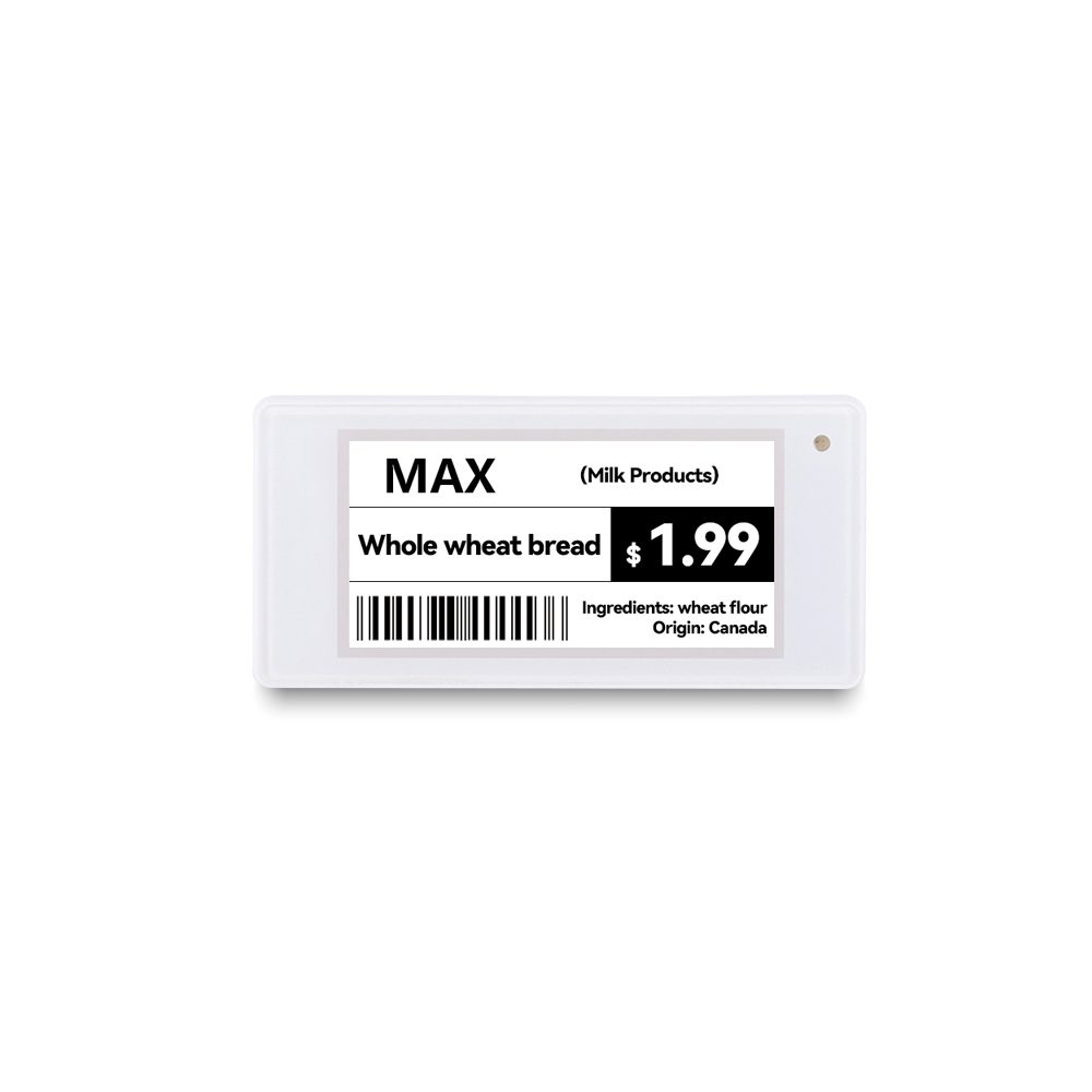 Weißes Shell 2,13 Zoll elektronisches Regaletikett