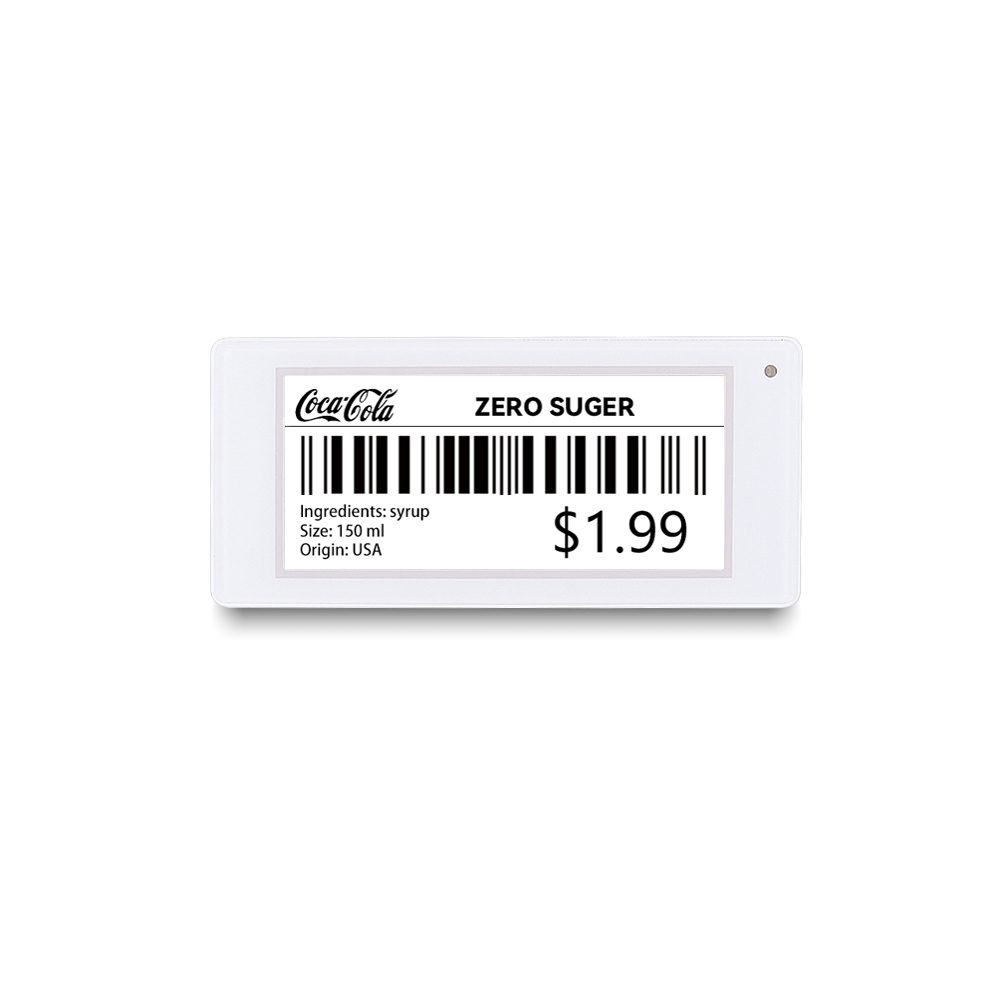 Weißes Shell 2,9 Zoll elektronisches Regaletikett