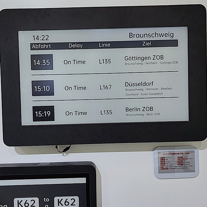 E-Paper-Displays und ESL-Anwendungen in Smart Cities und im öffentlichen Nahverkehr