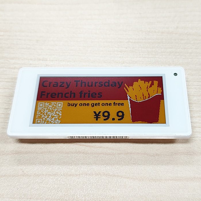 2,9 Zoll 4 Farbe Elektronische Einzelhandel Label Display Farbe Schwarz Weiß Rot Gelb