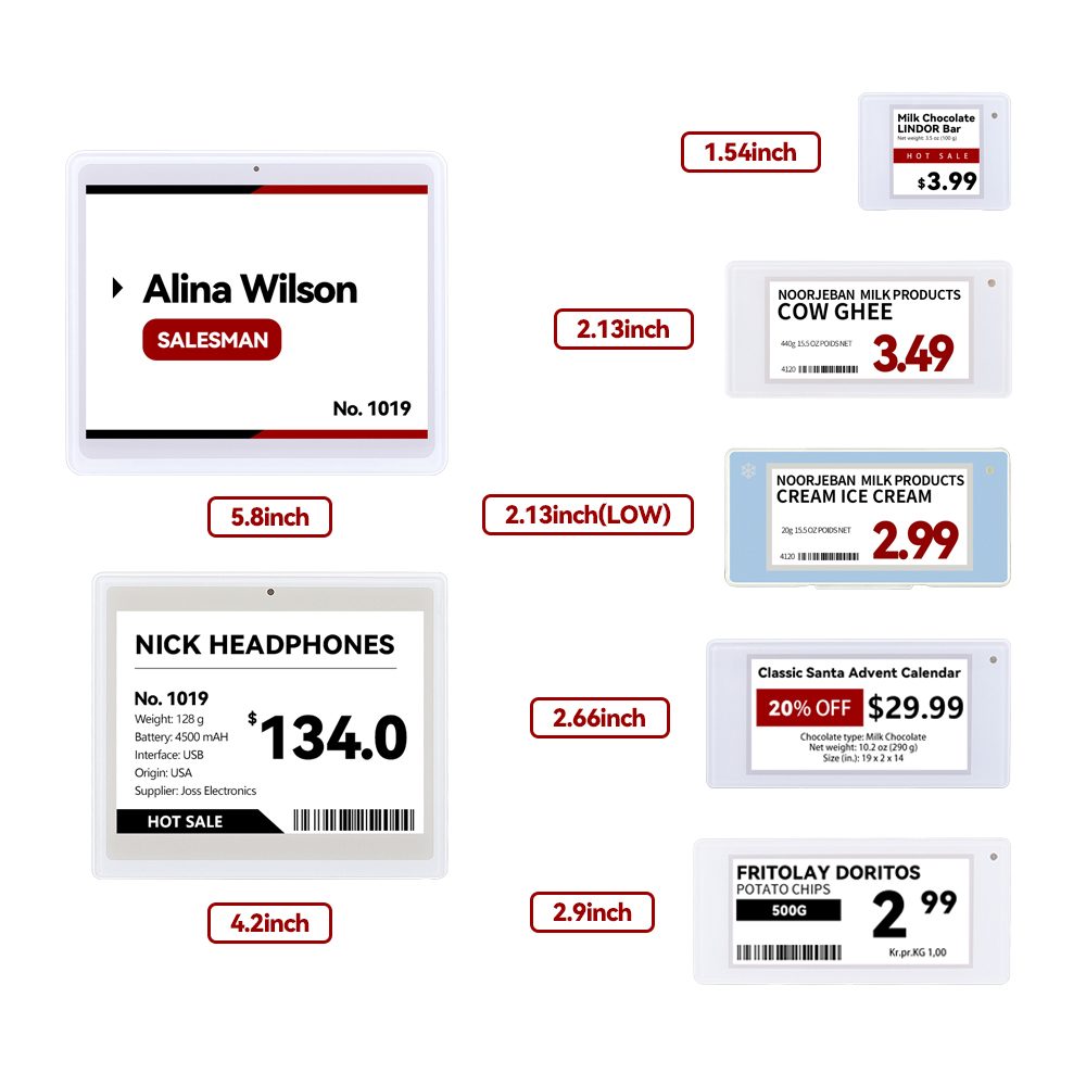 Demo-Kits für elektronische Regaletiketten, 10 Stück