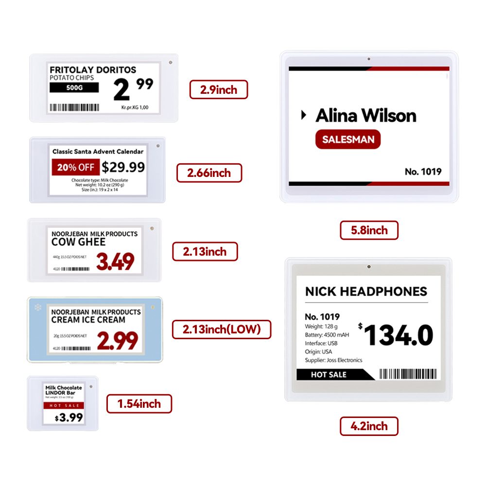 Demo-Kits für elektronische Regaletiketten, 10 Stück