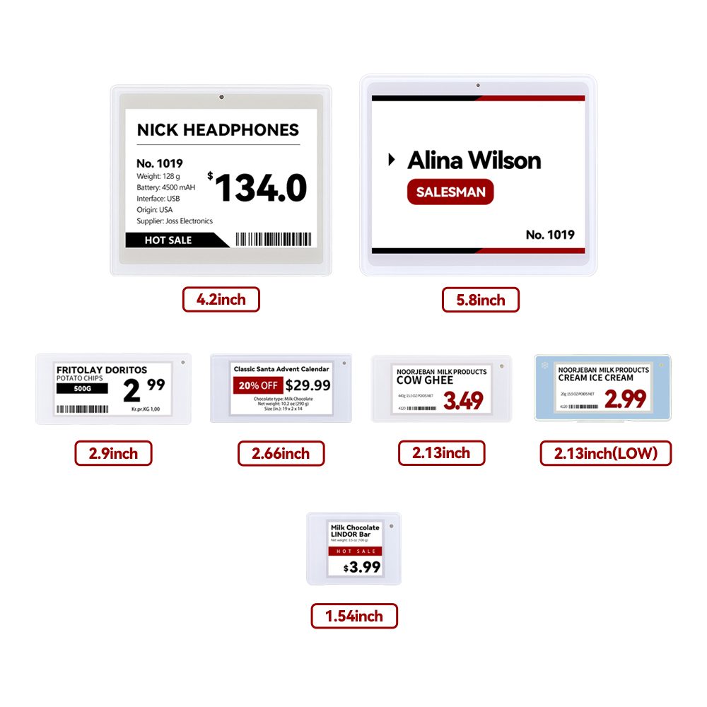 Demo-Kits für elektronische Regaletiketten, 10 Stück