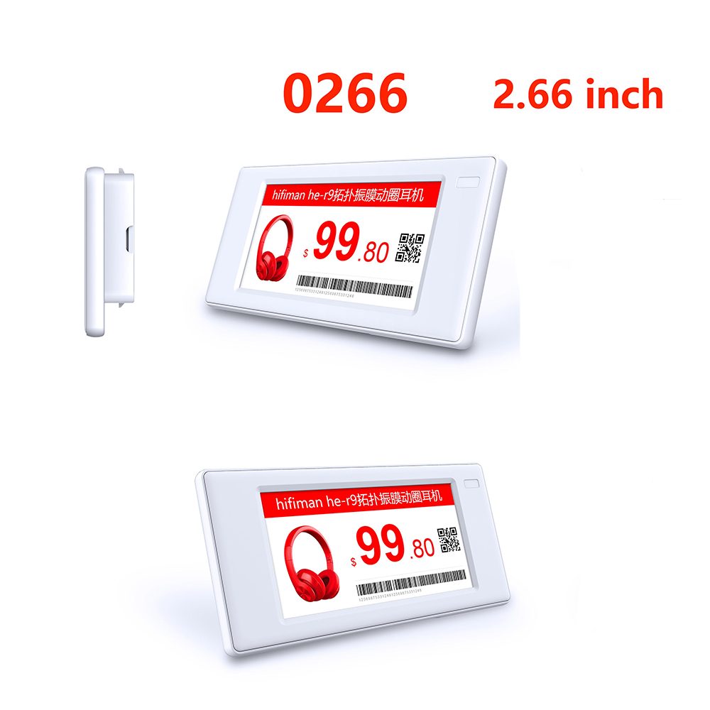 2,66 Zoll 3 Farbe Elektronische Regal Label Display Farbe Schwarz Weiß Rot