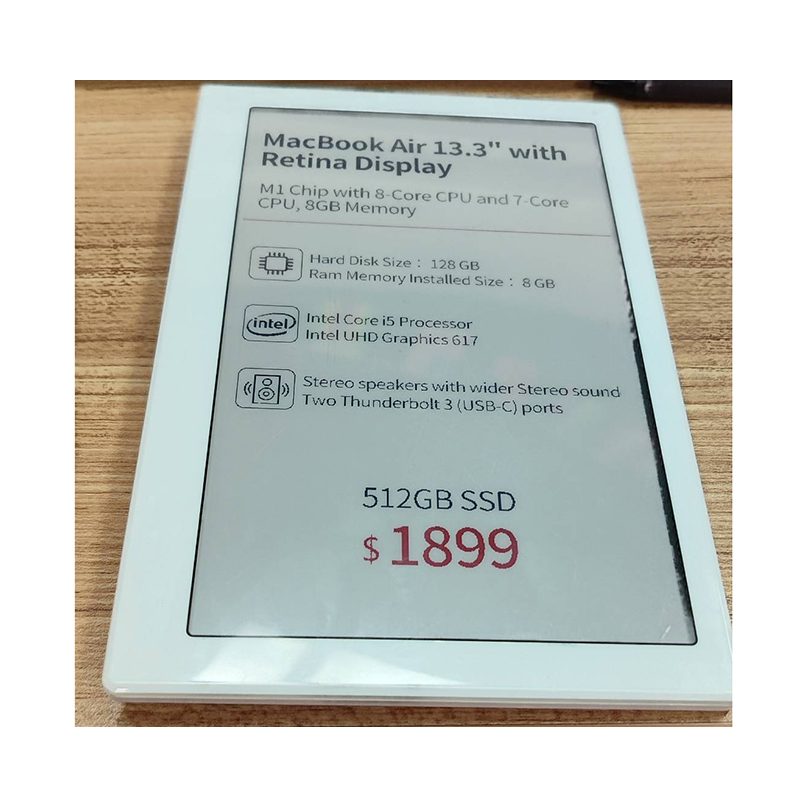 NFC Digitales Preisschild 7,5 Zoll 3 Farben